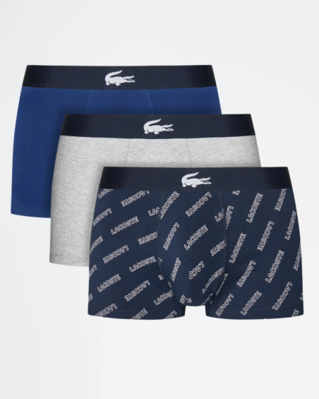Pack de 3 bóxers Lacoste en algodón elástico.