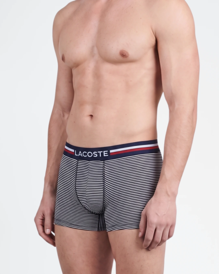 Pack de 3 calzoncillos Lacoste en algodón elástico.