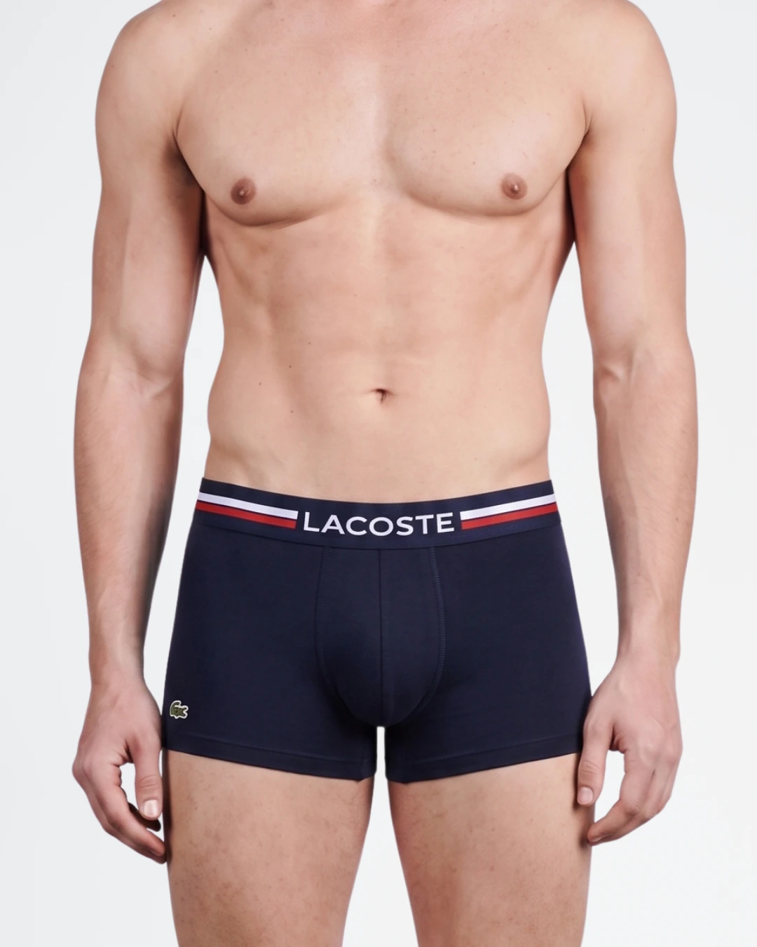 Pack de 3 calzoncillos Lacoste en algodón elástico.