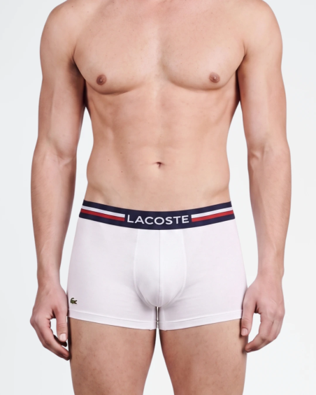 Pack de 3 calzoncillos Lacoste en algodón elástico.