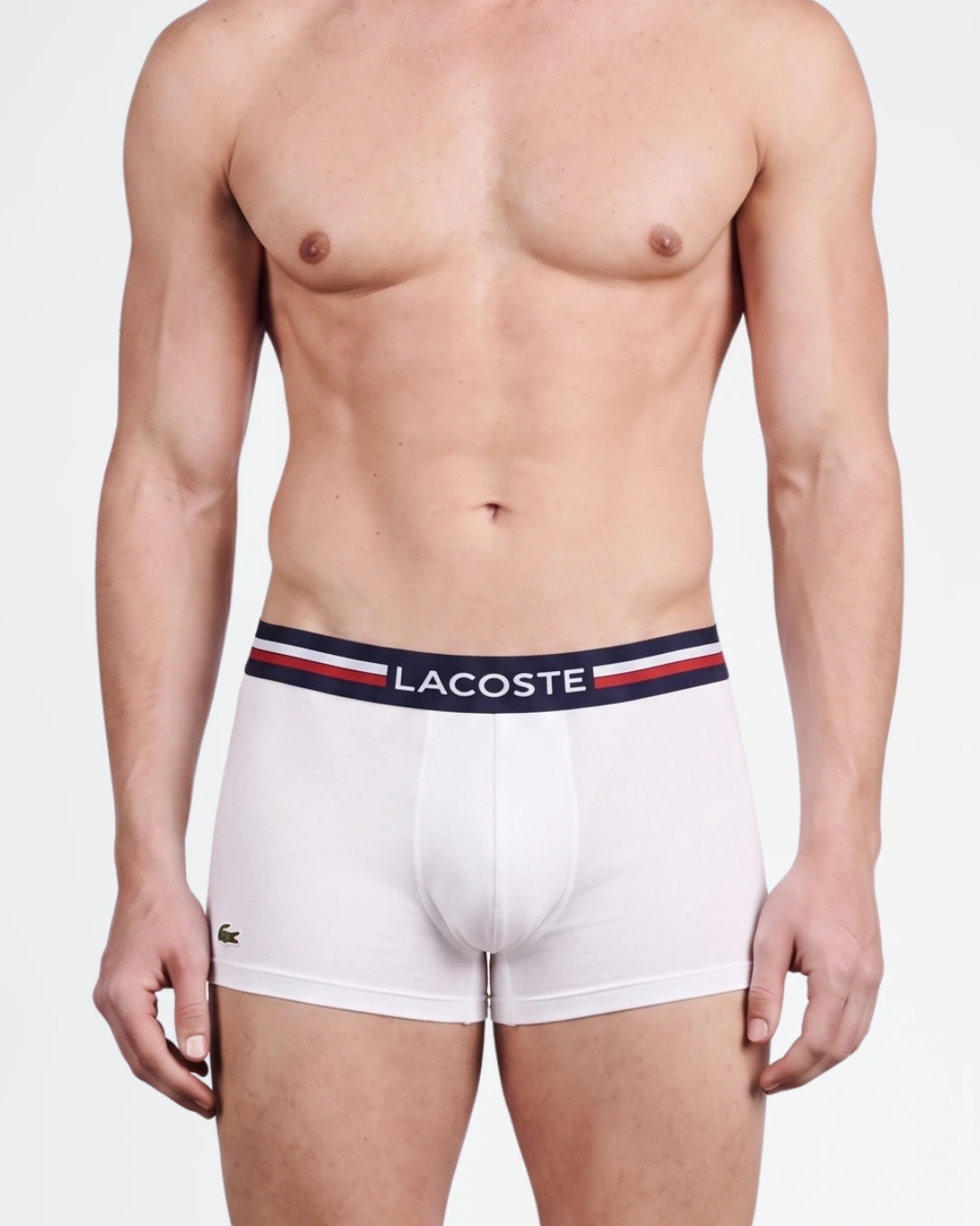 Pack de 3 calzoncillos Lacoste en algodón elástico.