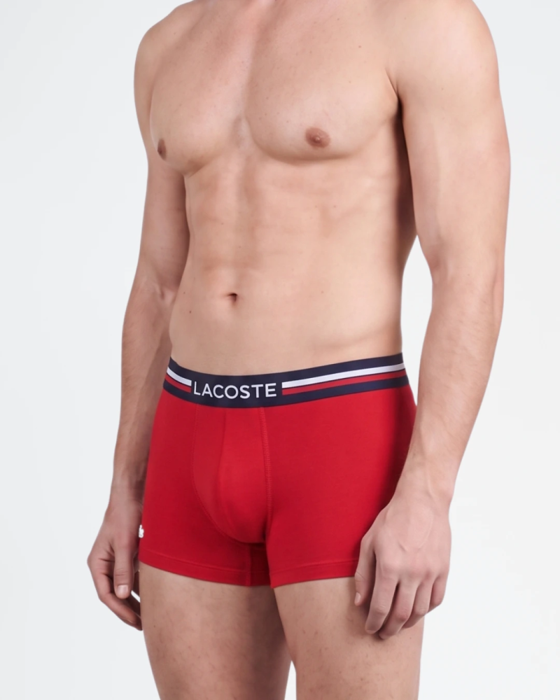 Pack de 3 calzoncillos Lacoste en algodón elástico. 2