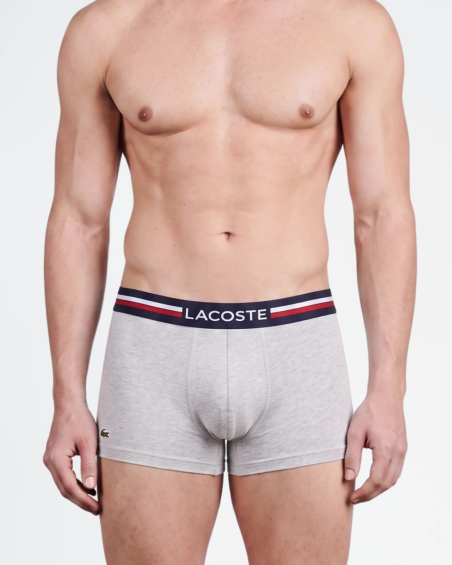 Pack de 3 calzoncillos Lacoste en algodón elástico.