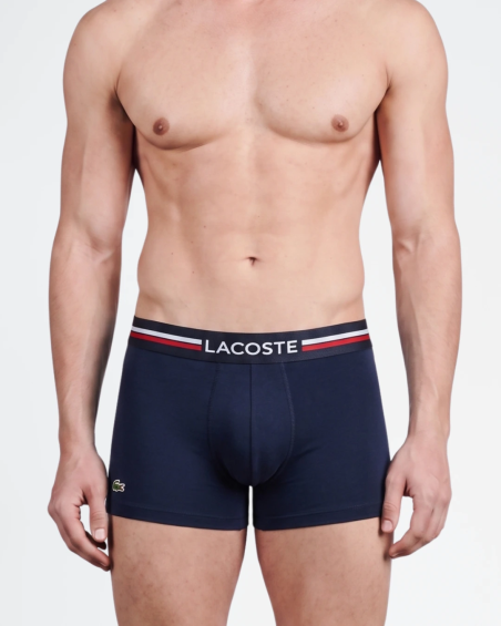 Pack de 3 calzoncillos Lacoste en algodón elástico.