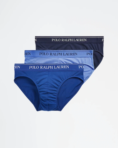 Pack de 3 slips Polo Ralph Lauren en algodón elástico.