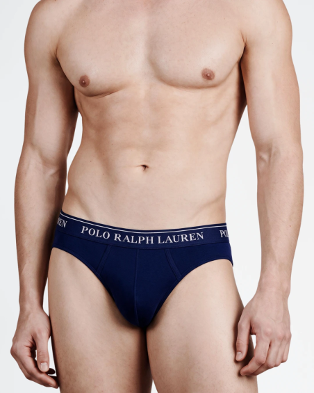 Pack de 3 slips Polo Ralph Lauren en algodón elástico.