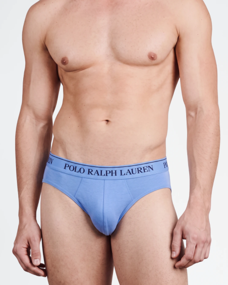Pack de 3 slips Polo Ralph Lauren en algodón elástico.