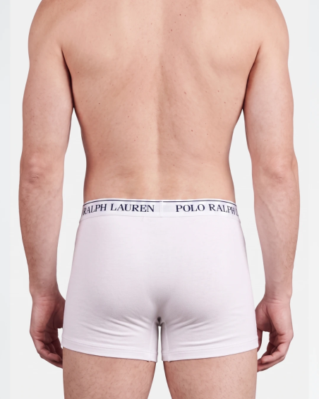 Pack de 3 bóxers Polo Ralph Lauren en algodón elástico color blanco.