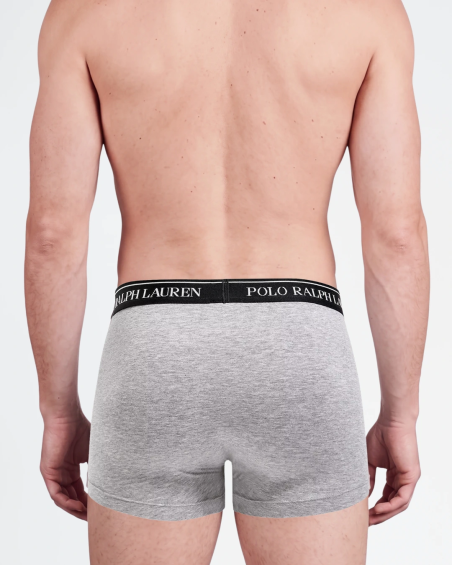 Pack de 3 bóxers Polo Ralph Lauren en algodón elástico color gris.