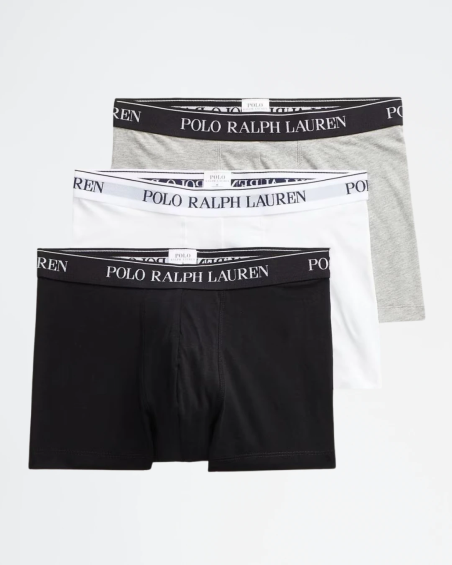 Pack de 3 bóxers Polo Ralph Lauren en algodón elástico.