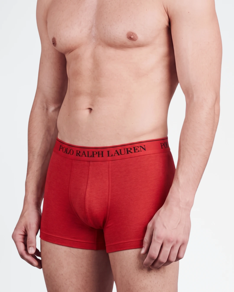 Pack de 3 bóxers Polo Ralph Lauren en algodón elástico color rojo. 2