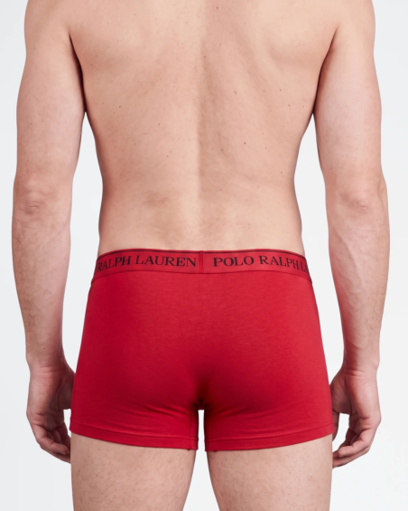 Pack de 3 bóxers Polo Ralph Lauren en algodón elástico color rojo.