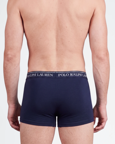 Pack de 3 bóxers Polo Ralph Lauren en algodón elástico color azul marino.