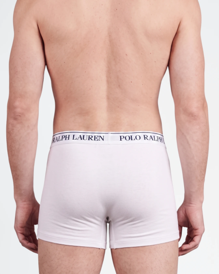 Pack de 3 bóxers Polo Ralph Lauren en algodón elástico color blanco.