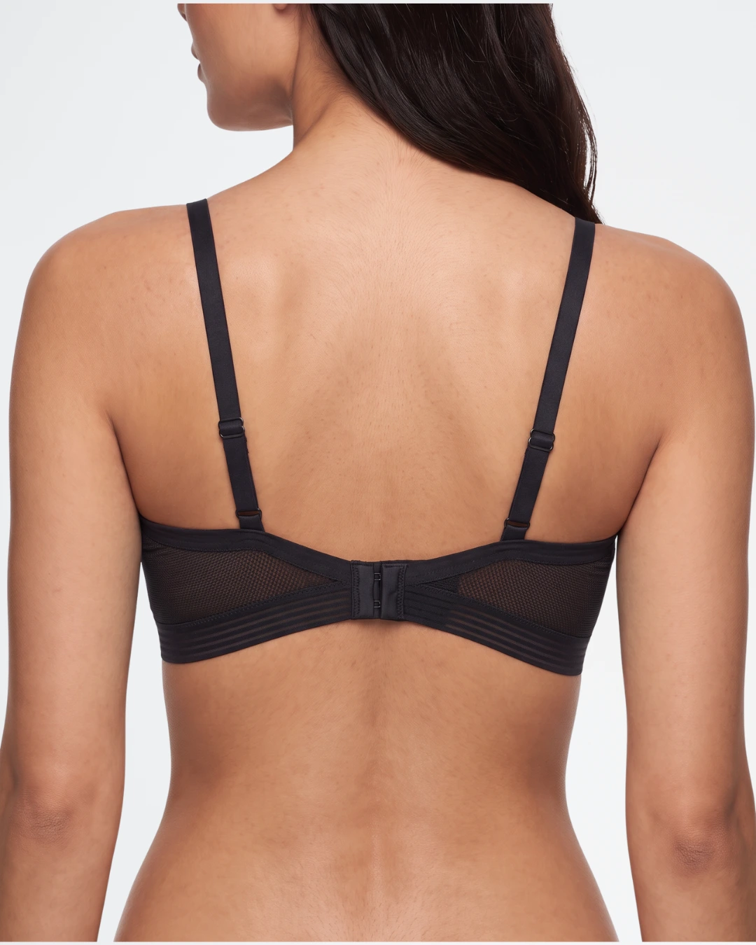 Bralette Sheer Stripe DKNY DK7626 en color negro
