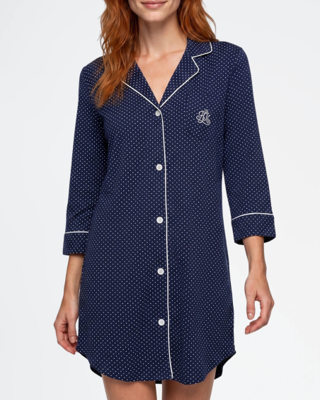 Camisón camisero de algodón Lauren Ralph Lauren I813702