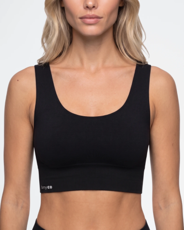 Top deportivo acanalado Galactic Bmy MC003 en color negro