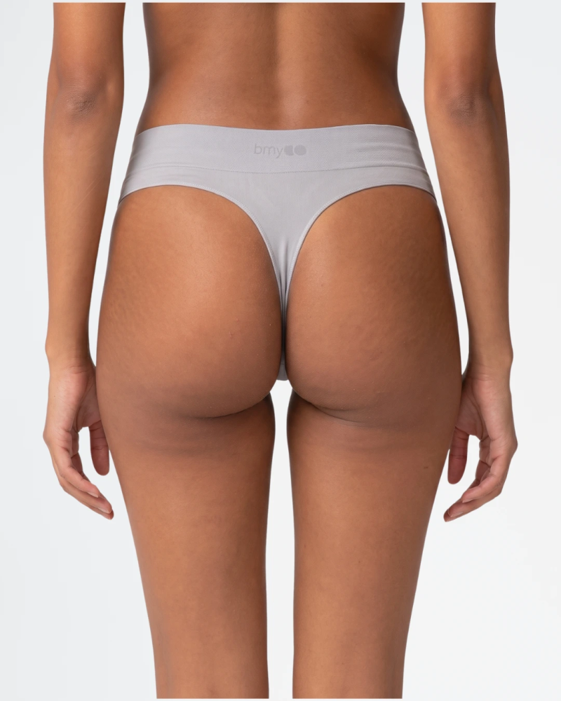 Tanga Cometa Bmy de microfibra MI005 en color plata 2