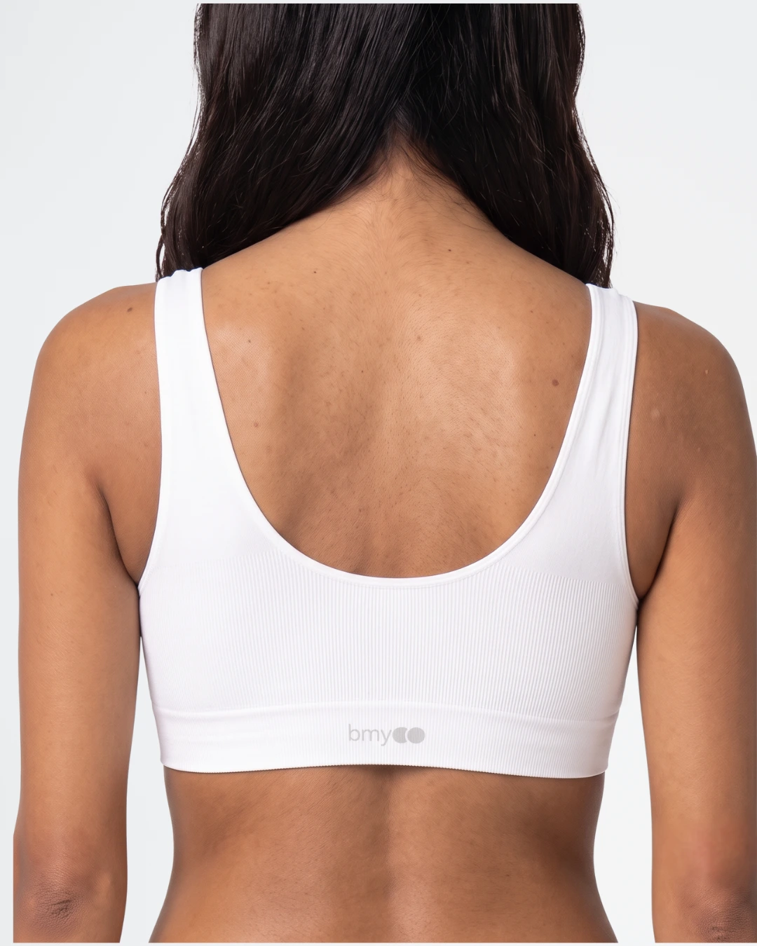 Top Cosmos Bmy de microfibra con tirantes anchos MI102 en color blanco