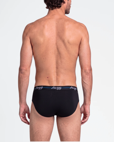 Pack 2 slips midi Sloggi men Start 10206949 en color negro
