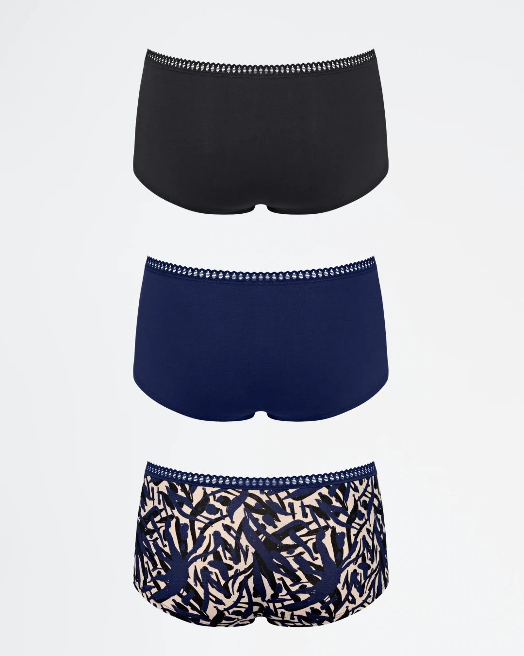 Pack 3 braguitas short Sloggi GO Crush 10219652 en color azul real