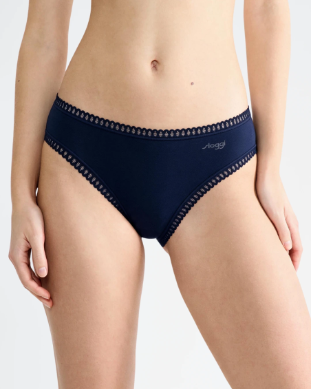 Pack 3 braguitas hipster Sloggi GO Crush 10219671 en color azul real