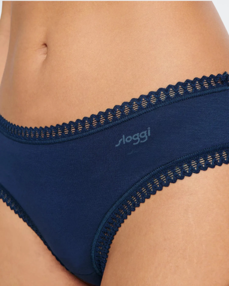 Pack 3 braguitas hipster Sloggi GO Crush 10219671 en color azul real