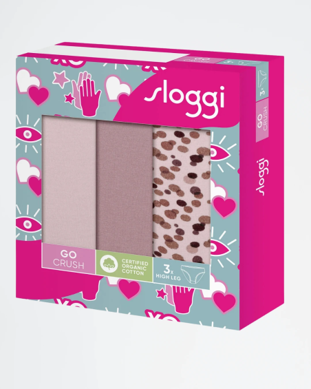 Pack 3 braguitas de pierna alta Sloggi GO Crush 10219672 en color multicolor