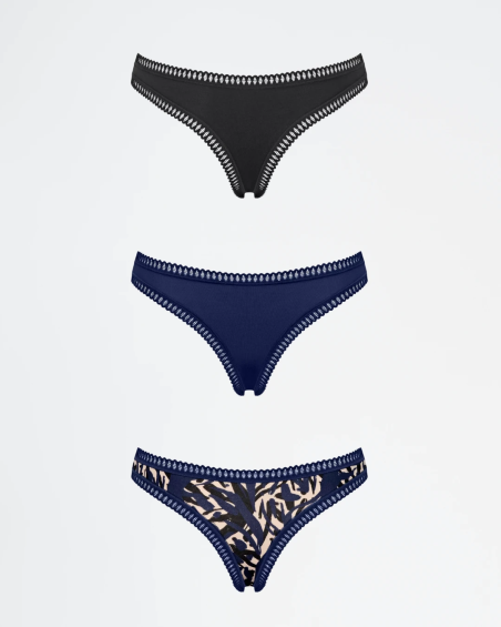 Pack 3 tangas Sloggi GO Crush 10219704 en color azul real