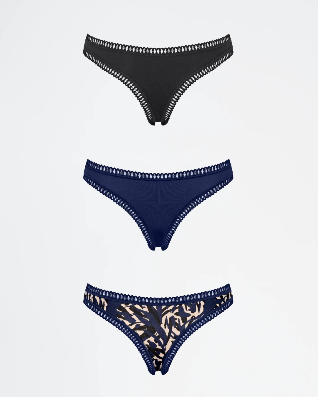 Pack 3 tangas Sloggi GO Crush 10219704 en color azul real