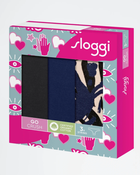 Pack 3 tangas Sloggi GO Crush 10219704 en color azul real