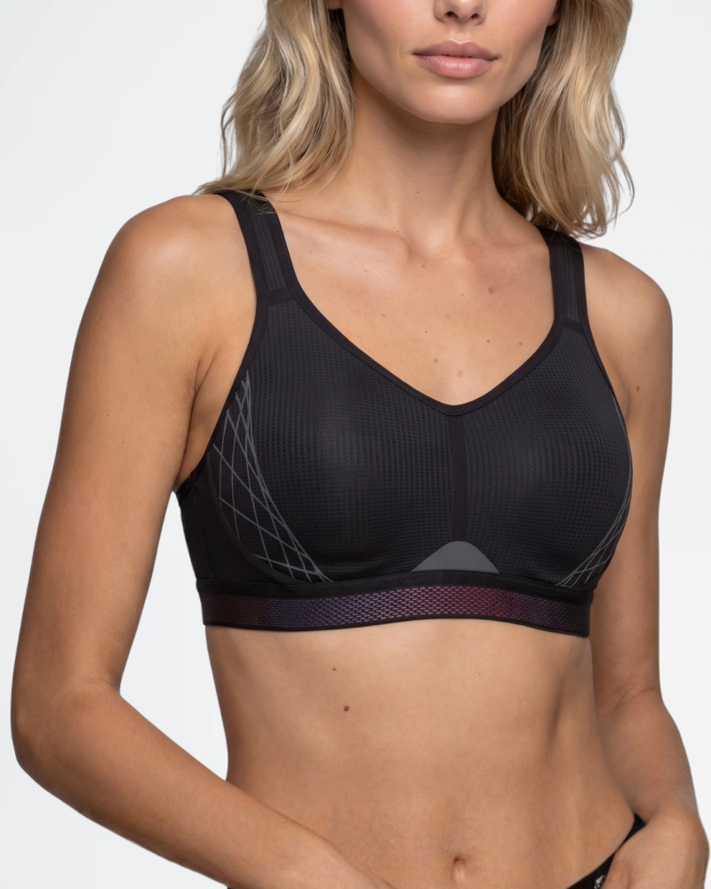 Sujetador deportivo Triumph Triaction Cardio Flow 10205923 en color negro
