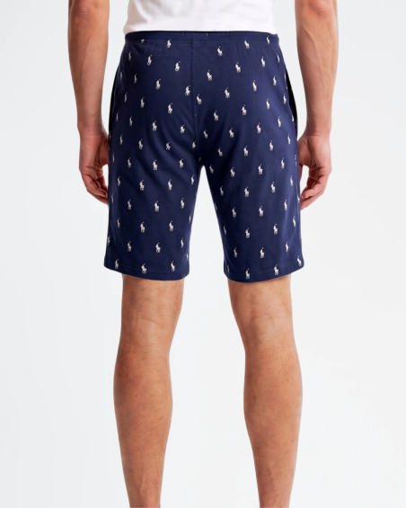 Pantalón corto de pijama Polo Ralph Lauren hombre azul marino con estampado Pony