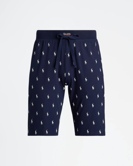 Pantalón corto de pijama Polo Ralph Lauren hombre azul marino con estampado Pony